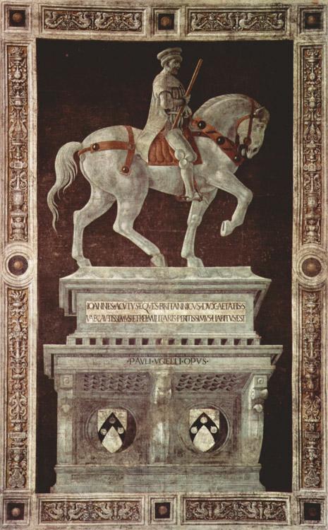 UCCELLO, Paolo Equestrian Portrait of Sir John Hawkwood (mk08) china oil painting image